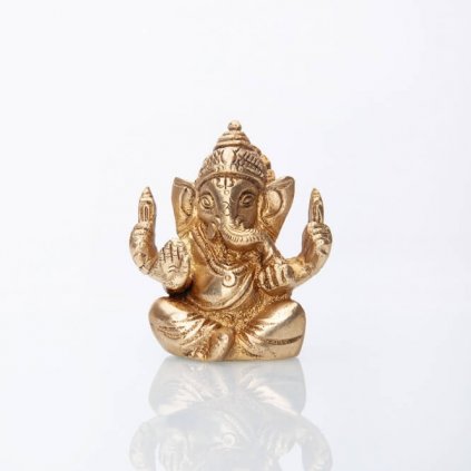 gan7 meditation ganesha statue messing