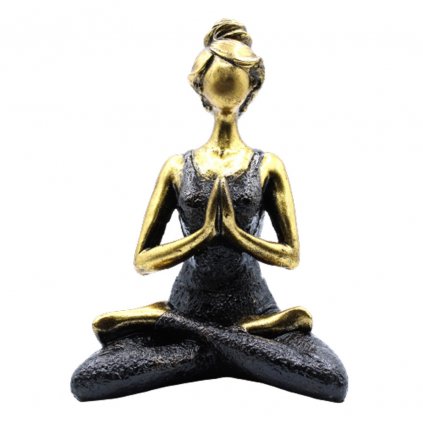 9224 awg joga lady figurina namaste bronzovo cierna 24 cm