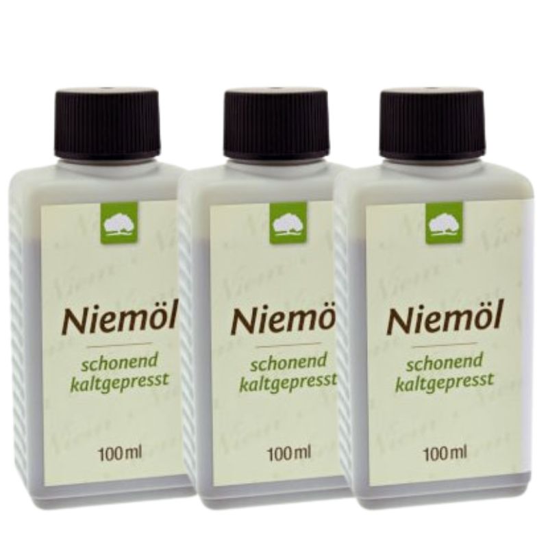 Nimi Ayurveda Ayurveda Neem oil Nimbovník (Neem oil) za studena lisovaný masážny olej sada 3 x 100 ml