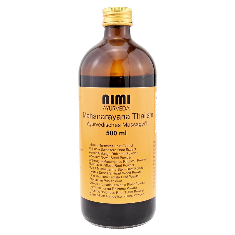 Nimi Ayurveda Mahanarayana Thailam relaxačný masážny olej Objem: 500 ml