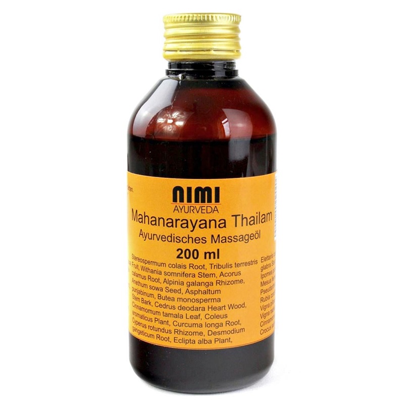 Nimi Ayurveda Mahanarayana Thailam relaxačný masážny olej Objem: 200 ml