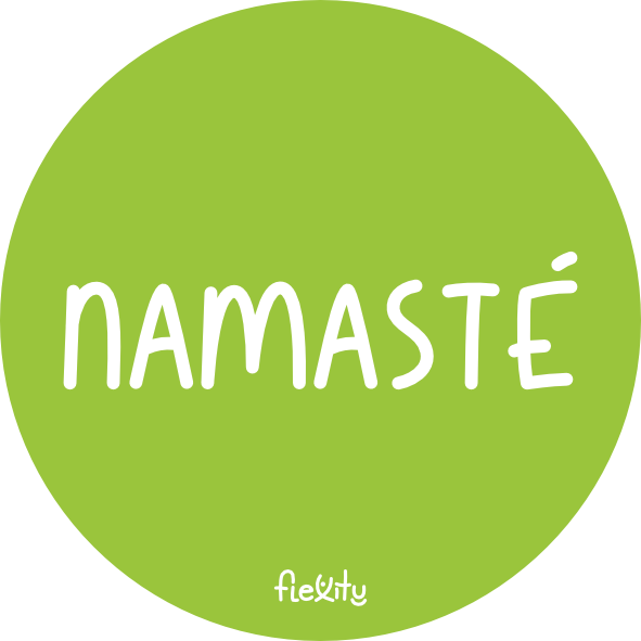 Flexity nálepka Namaste - 5 cm