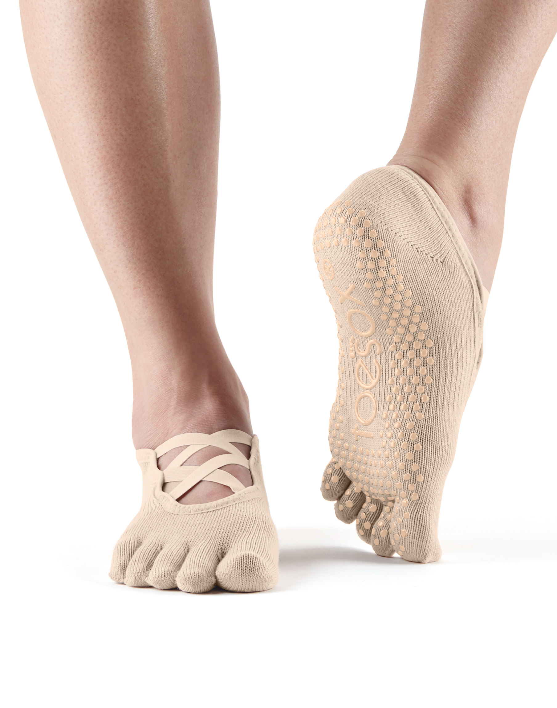 Toesox Fulltoe Elle protišmykové ponožky Nude Veľkosť: M 39-42,5