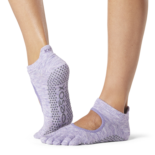 Toesox Fulltoe Bellarina Grip protišmykové ponožky (Heather Purple) Veľkosť: M 39-42,5