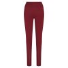 EA0KBXS yoga kleidung yamadhi basic leggins crossed waist burgundy front