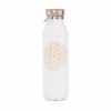 vyrp13 334516bw bodhi isolierte trinkflasche edelstahl blumedeslebens front matt weiss
