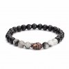 401qsbm yoga mala armband schwarz rutilierter quarz schwarzer achat mit buddhakopf
