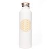 5161bw yoga lifestyle bodhi edelstahl isolierbecher gross blume des lebens weiss front