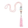 489crq yoga accessoires rosenquarz mala pinke quaste kette