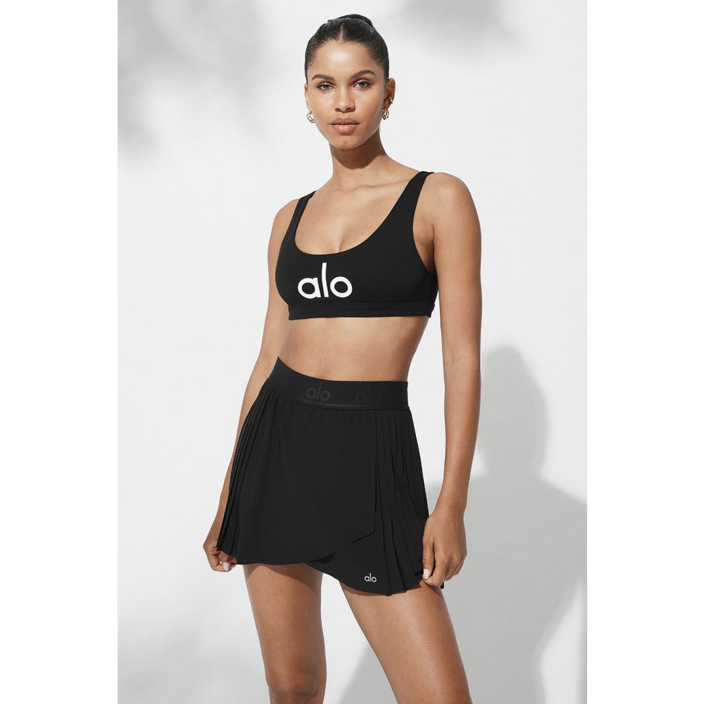 Alo Yoga Ambient Logo Bra Black podprsenka černá