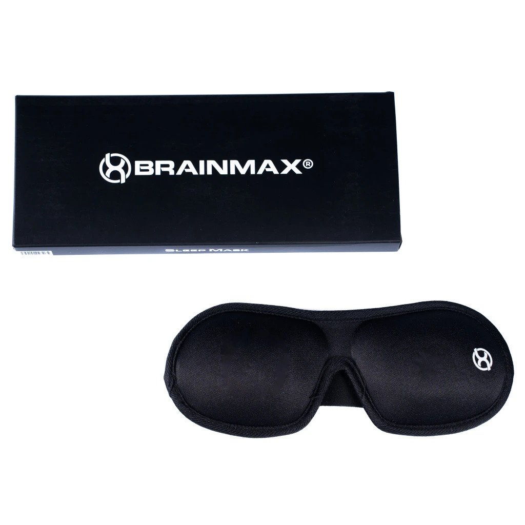 BrainMax anatomicky tvarovaná maska na spanie – komfort v tme (Farba Black)