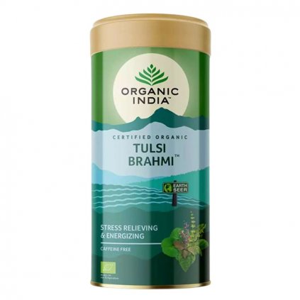 Organic India Tulsi Brahmi Bazalka sypaný čaj stres, vitalita 100 g (1)