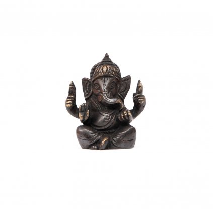 gan7b ganesha statue messing schwarz frontal