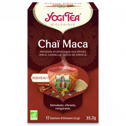 yogi tea maca chai ajurvedsky bylinny caj s klincekmi a skoricou 17 x 2 1 g