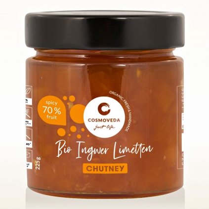 cosmoveda ginger lime chutney bio catni so zazvorom a limetkou 225 g