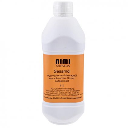 Nimi Ayurveda olej z čierneho sézamu 100% prírodný 1000 ml