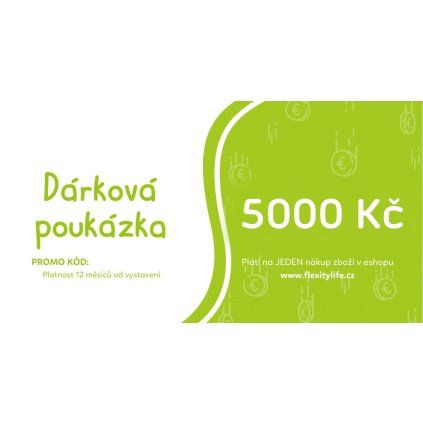 Flexity dárková poukázka 5000 Kč