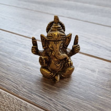 gan7 meditation ganesha statue messing