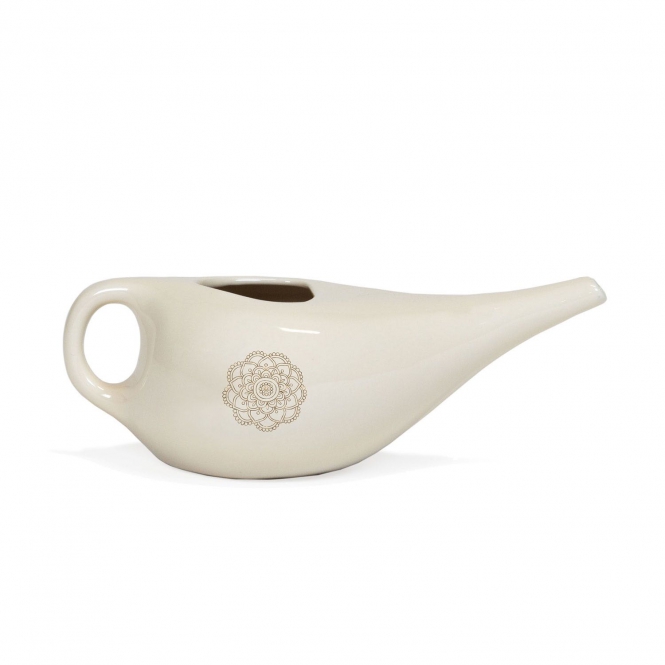 Bodhi Yoga Bodhi Neti Pot Mandala Konévka na výplach nosu 250 ml - nosní sprcha Barva: Bílá