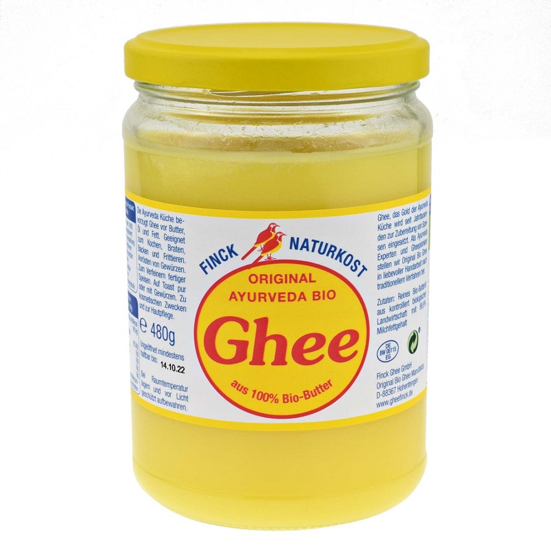 Finck Naturkost Ghee 100% bio ajurvédské máslo 220 g, 480 g Objem: 480 g