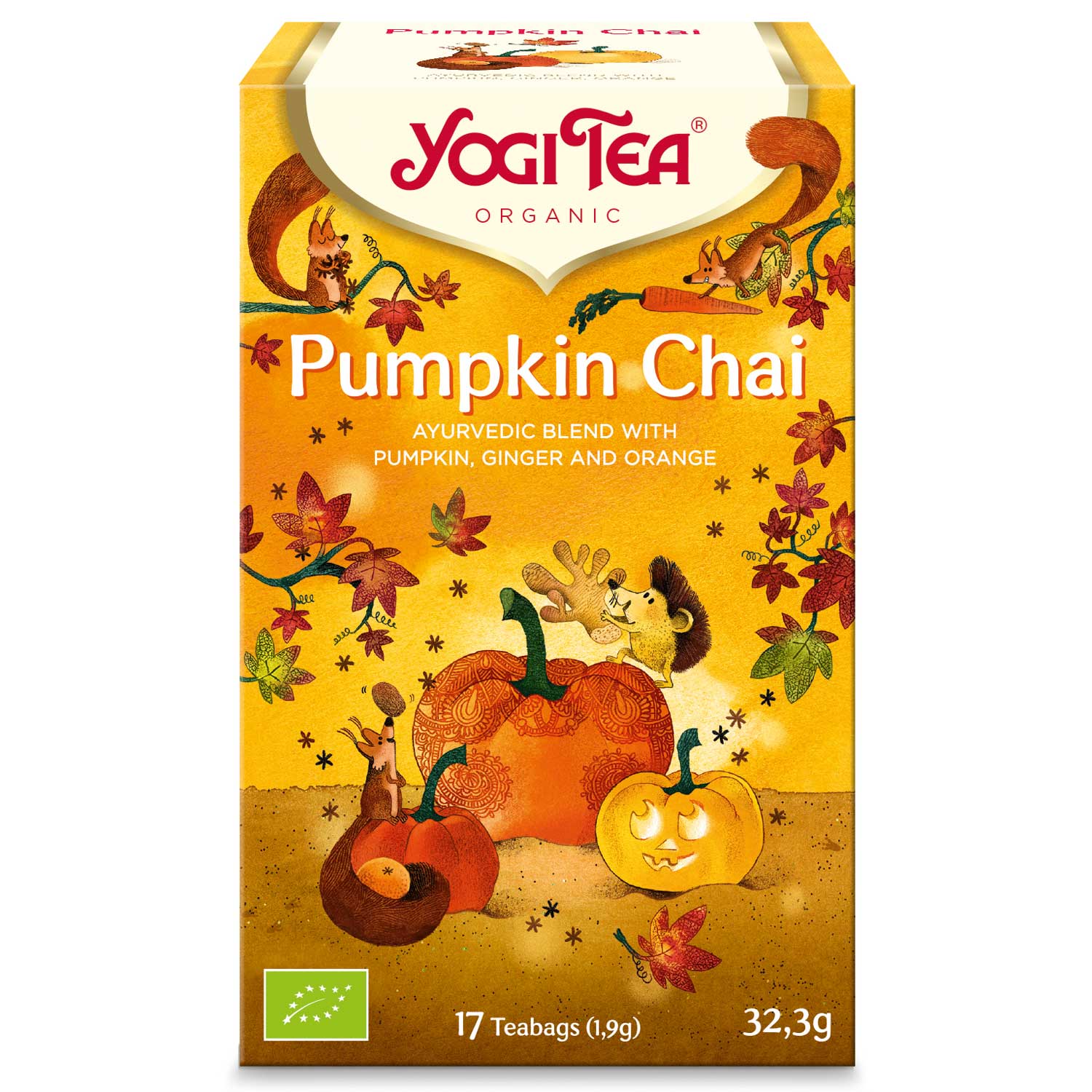 Yogi Tea Pumpkin Chai organic dýňový čaj se skořicí a pomerančem 17 x 2 g