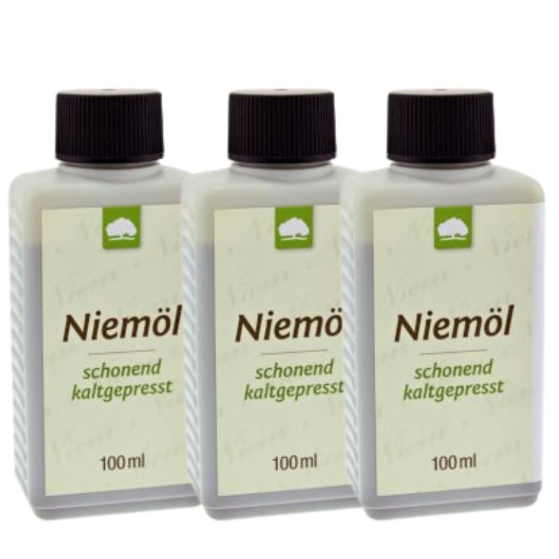 Nimi Ayurveda Ayurveda Neem oil Nimbovník (Neem oil) za studena lisovaný masážní olej sada 3 x 100 ml