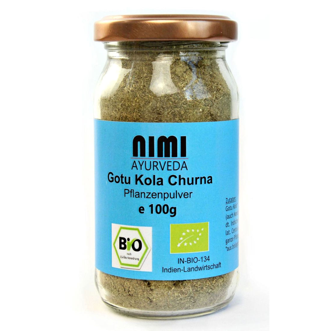 Nimi Ayurveda Gotu Kola Churna BIO organický prášek Mandukaparni…