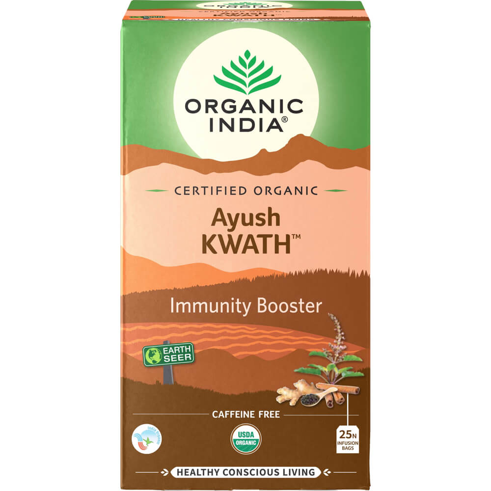 Organic India Organic Indie Ayush Kwath porcovaný čaj na imunitu 25 sáčků (25 x 2 g)