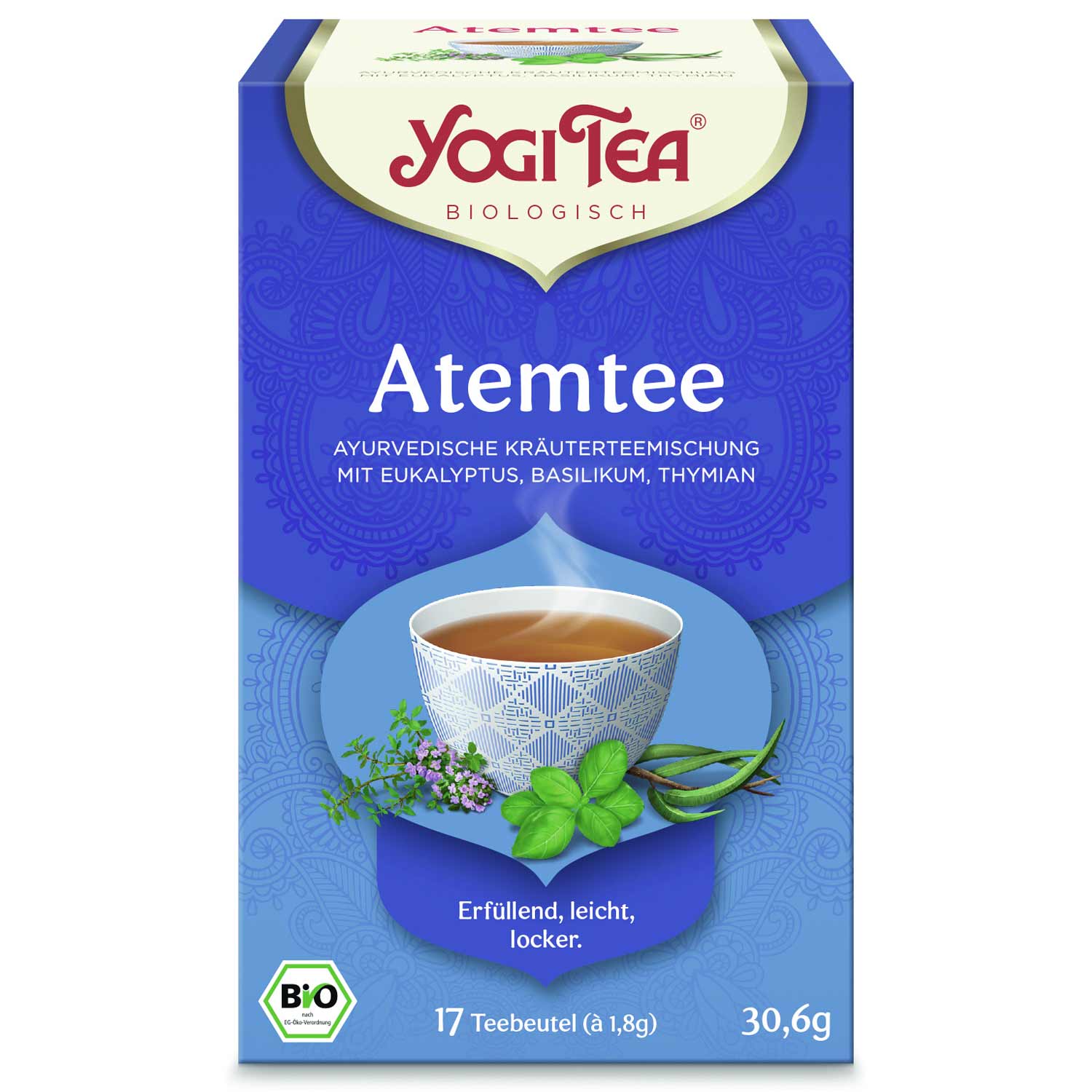 Yogi Tea Breathe Deep (průduškový) - Ajurvédský bylinný čaj porcovaný BIO 17 × 1,8 g