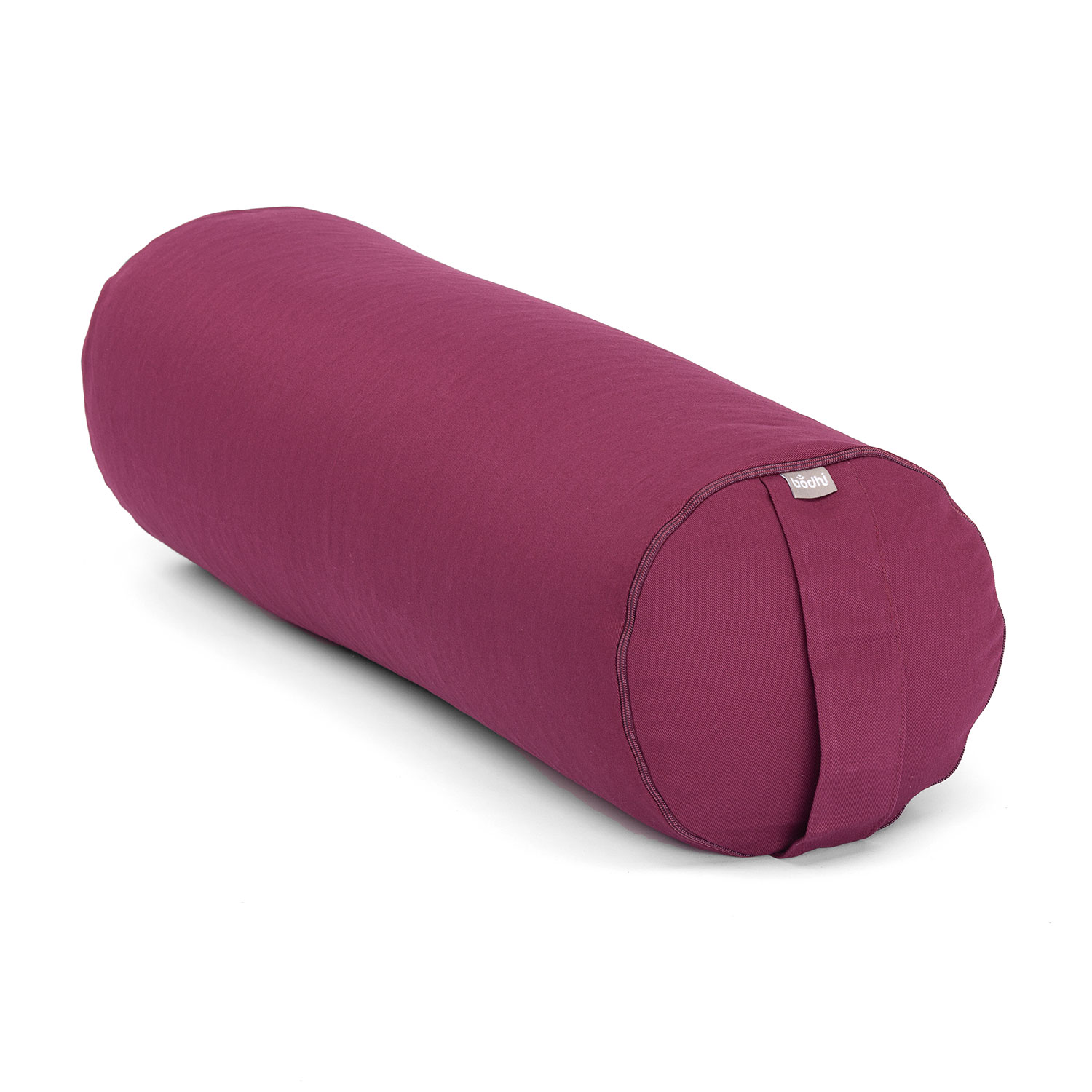 Bodhi Yoga Bolster valec na jógu ECO špalda 100% organická bavlna 65 x 22 cm Barva: Baklažánová