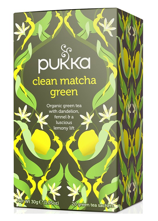 PUKKA Herbs Ajurvédský Bio čaj Clean Matcha Green 20 ks