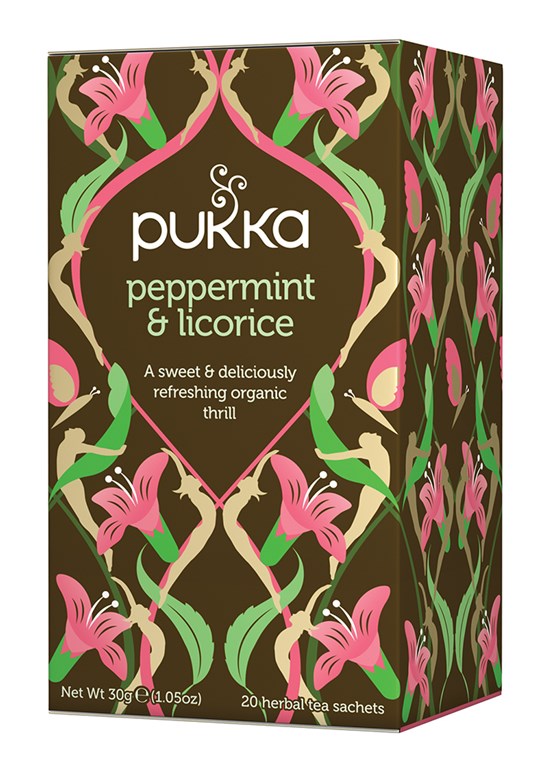 PUKKA Herbs Ajurvédský Bio čaj Peppermint & licorice 20 ks