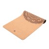 632cm2 yoga meditation pilates yogamatte kork mandala bicolor gerollt
