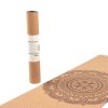 632cm2 yoga meditation pilates yogamatte kork mandala bicolor vorfuehr