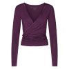 HA0FBXS yoga kleidung yamadhi wickeljacke modal deep purple front