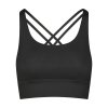 nb0100xs sports bra niyama essentials wmn sports bra crossed back schwarz front