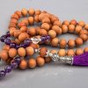 489sam yoga mala amethyst sanderholz violette quaste close up