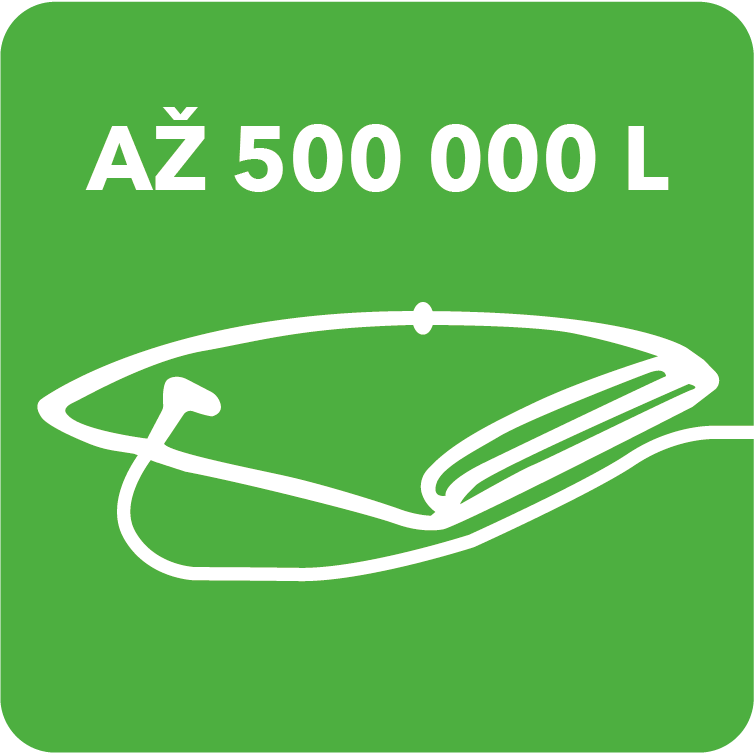 Kapacita až 500 000 l