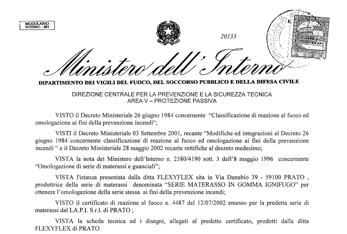 Certifikáty produktů FlexyFlex