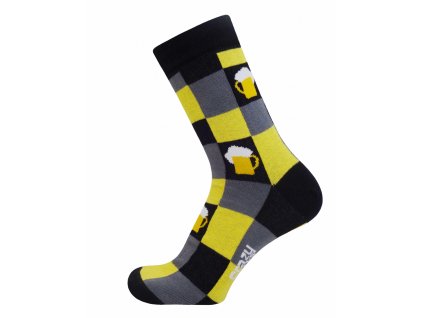 Pánské klasické veselé ponožky BRISTOL (Barva Černá, Velikost 26-28 (39-42))