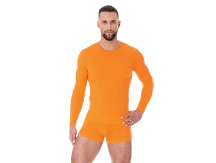 Pánské tričko Active wool s dlouhým rukávem orange (Velikost L, Barva Oranžová)
