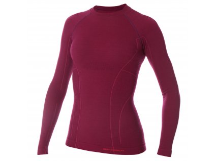 Dámské Active wool tričko s dlouhým rukávem Plum (Size L)