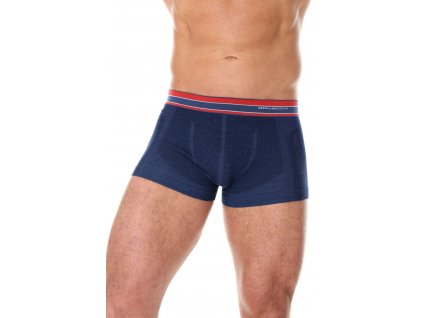 Brubeck pánské boxerky Active wool navy (Velikost L, Barva Tmavě modrá)