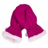 Dětské softshellové rukavice s kožíškem FANTOM růžové (Size 1, Barva růžové)
