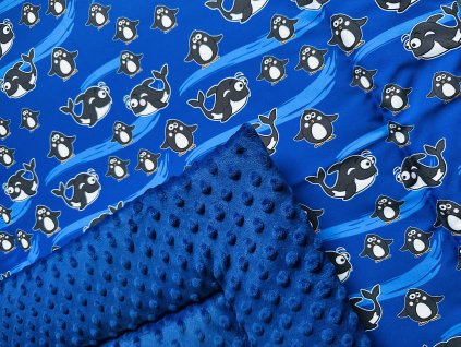 Podložka velká - Tučňáci a velryby