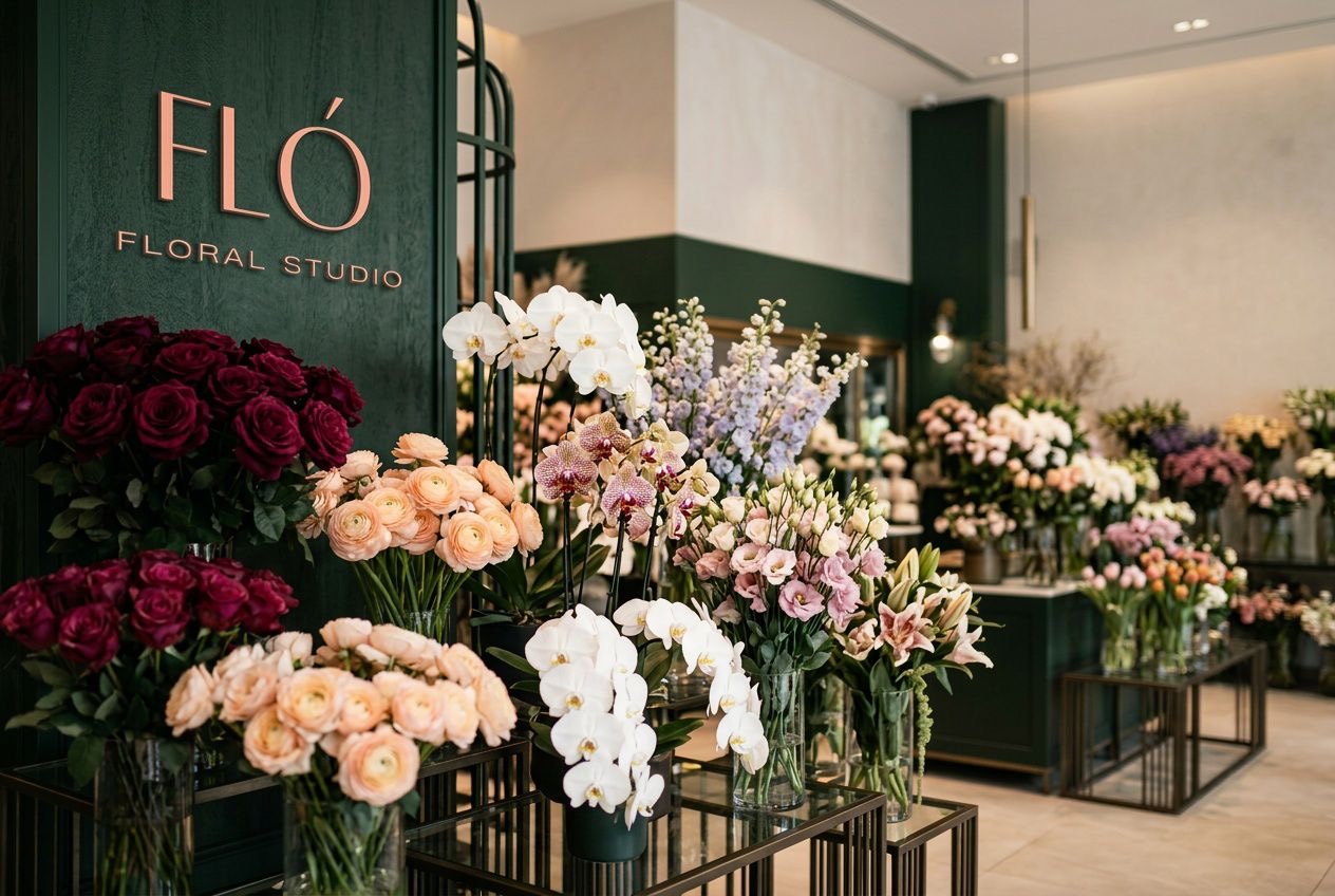 Květinové studio FLÓ - stojany s květinami
