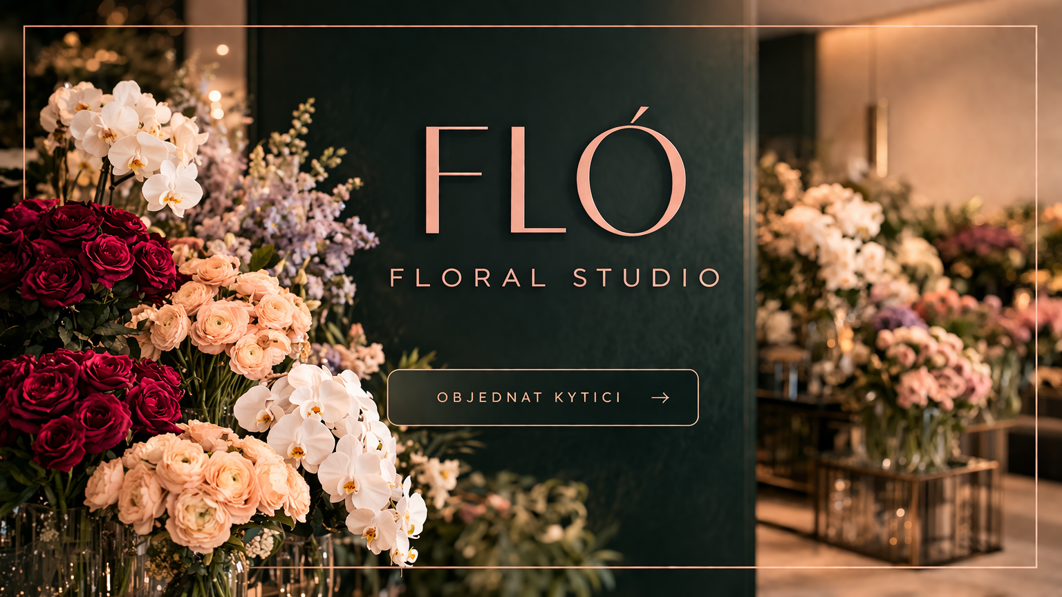 Květinové studio, stojany s květinami