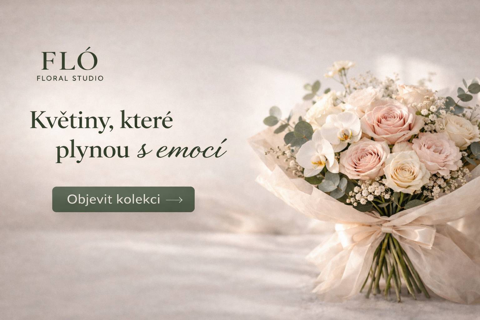 Banner pro květiny s emocí
