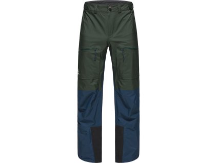 Nohavice Haglöfs Vassi TourGTX (farba zeleno-modrá, veľkosť XXL, materiál GORE-TEX Active)