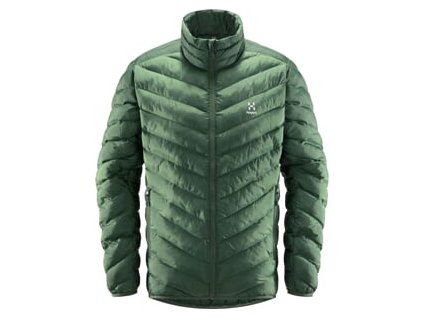 Haglöfs Sarna Mimic Tmavozelená (farba tmavozelená, veľkosť M, materiál 100% Polyester s hladkým povrchom, 49g/m2 Výplň: Mimic GOLD 100% recyklovaný PES, ktorý je ľahký, vzdušný, pripomínajúci ľahk...)